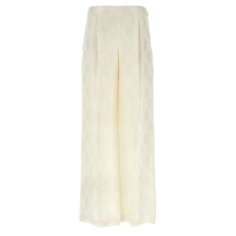 Fendi White Silk Casual Women's Pants